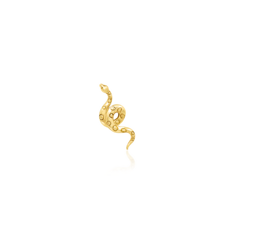 14k Textured Snake - Threadless End