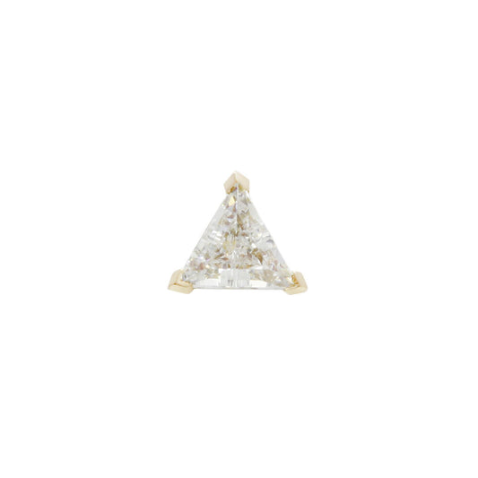 Trillion - CZ - 14K Yellow Gold / Small